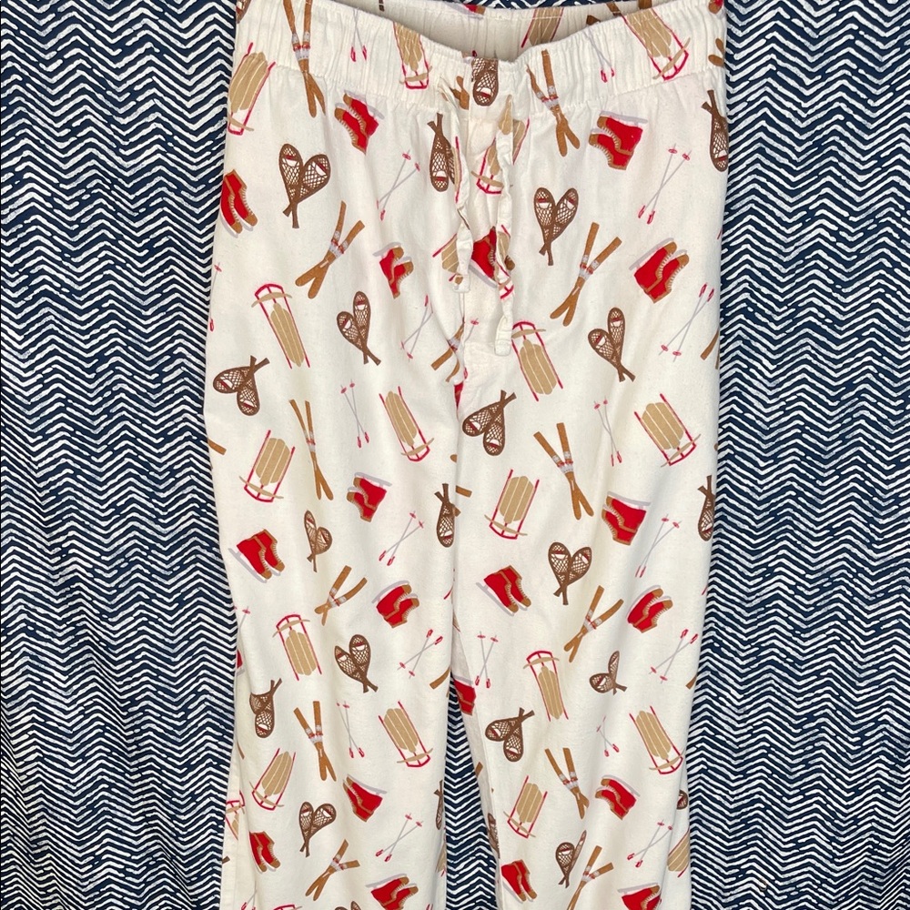 Falls Creek Cream and Brown Pajama Pants